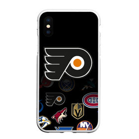 Чехол для iPhone XS Max матовый с принтом NHL Philadelphia Flyers (Z) в Санкт-Петербурге, Силикон | Область печати: задняя сторона чехла, без боковых панелей | Тематика изображения на принте: anaheim ducks | boston bruins | buffalo sabres | calgary flames | canadiens de montreal | carolina hurricanes | chicago blackhawks | colorado | hockey | nhl | philadelphia flyers | нхл | паттерн | спорт | хоккей