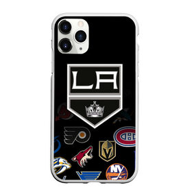 Чехол для iPhone 11 Pro Max матовый с принтом NHL Los Angeles Kings (Z) в Санкт-Петербурге, Силикон |  | anaheim ducks | arizona coyotes | boston bruins | buffalo sabres | calgary flames | canadiens de montreal | carolina hurricanes | colorado | hockey | los angeles kings | nhl | нхл | паттерн | спорт | хоккей