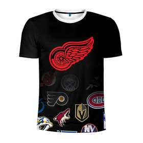 Мужская футболка 3D спортивная с принтом NHL Detroit Red Wings (Z) в Санкт-Петербурге, 100% полиэстер с улучшенными характеристиками | приталенный силуэт, круглая горловина, широкие плечи, сужается к линии бедра | Тематика изображения на принте: anaheim ducks | arizona coyotes | boston bruins | buffalo sabres | calgary flames | canadiens de montreal | carolina hurricanes | colorado | detroit red wings | hockey | nhl | нхл | паттерн | спорт | хоккей