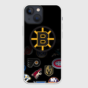 Чехол для iPhone 13 mini с принтом NHL Boston Bruins (Z) в Санкт-Петербурге,  |  | anaheim ducks | arizona coyotes | boston bruins | buffalo sabres | calgary flames | canadiens de montreal | carolina hurricanes | chicago blackhawks | colorado | hockey | nhl | нхл | паттерн | спорт | хоккей