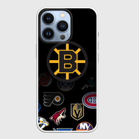 Чехол для iPhone 13 Pro с принтом NHL Boston Bruins (Z) в Санкт-Петербурге,  |  | Тематика изображения на принте: anaheim ducks | arizona coyotes | boston bruins | buffalo sabres | calgary flames | canadiens de montreal | carolina hurricanes | chicago blackhawks | colorado | hockey | nhl | нхл | паттерн | спорт | хоккей