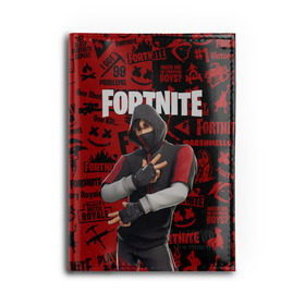 Обложка для автодокументов с принтом FORTNITE x IKONIK в Санкт-Петербурге, натуральная кожа |  размер 19,9*13 см; внутри 4 больших “конверта” для документов и один маленький отдел — туда идеально встанут права | deadmau5 | fortnite | fortnite 2 | fortnite x маршмелло | ikonik | marshmello | ninja | ninja streamer | raven | travis scott | ворон | иконик | ниндзя | пили | рейвен | трэвис скотт | фортнайт