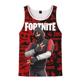 Мужская майка 3D с принтом FORTNITE x IKONIK в Санкт-Петербурге, 100% полиэстер | круглая горловина, приталенный силуэт, длина до линии бедра. Пройма и горловина окантованы тонкой бейкой | deadmau5 | fortnite | fortnite 2 | fortnite x маршмелло | ikonik | marshmello | ninja | ninja streamer | raven | travis scott | ворон | иконик | ниндзя | пили | рейвен | трэвис скотт | фортнайт