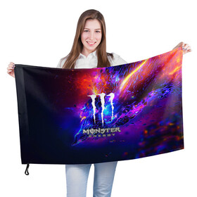 Флаг 3D с принтом MONSTER ENERGY в Санкт-Петербурге, 100% полиэстер | плотность ткани — 95 г/м2, размер — 67 х 109 см. Принт наносится с одной стороны | amg | auto | bmw | honda | jdm | mercedes | nissan | porsche | racing | sport | subar | toyota | автомобил | автомобильные | киа | лексус | марка | машины | митсубиси | ниссан | порше | спорт | субару | тесла | тойота | хонда