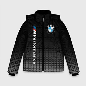 Зимняя куртка для мальчиков 3D с принтом BMW M PERFORMANCE в Санкт-Петербурге, ткань верха — 100% полиэстер; подклад — 100% полиэстер, утеплитель — 100% полиэстер | длина ниже бедра, удлиненная спинка, воротник стойка и отстегивающийся капюшон. Есть боковые карманы с листочкой на кнопках, утяжки по низу изделия и внутренний карман на молнии. 

Предусмотрены светоотражающий принт на спинке, радужный светоотражающий элемент на пуллере молнии и на резинке для утяжки | Тематика изображения на принте: bmw | bmw motorsport | bmw performance | carbon | m | m power | motorsport | performance | sport | бмв | карбон | моторспорт | спорт