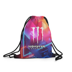 Рюкзак-мешок 3D с принтом MONSTER ENERGY в Санкт-Петербурге, 100% полиэстер | плотность ткани — 200 г/м2, размер — 35 х 45 см; лямки — толстые шнурки, застежка на шнуровке, без карманов и подкладки | amg | auto | bmw | honda | jdm | mercedes | nissan | porsche | racing | sport | subar | toyota | автомобил | автомобильные | киа | лексус | марка | машины | митсубиси | ниссан | порше | спорт | субару | тесла | тойота | хонда