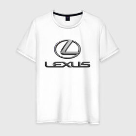 Мужская футболка хлопок с принтом LEXUS в Санкт-Петербурге, 100% хлопок | прямой крой, круглый вырез горловины, длина до линии бедер, слегка спущенное плечо. | auto | lexus | sport | авто | автомобиль | автомобильные | бренд | лексус | марка | машины | спорт