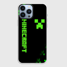 Чехол для iPhone 13 Pro Max с принтом MINECRAFT CREEPER в Санкт-Петербурге,  |  | block | creeper | cube | minecraft | pixel | блок | геометрия | крафт | крипер | кубики | майнкрафт | пиксели