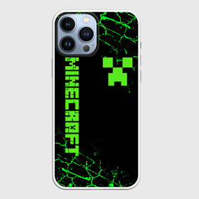 Чехол для iPhone 13 Pro Max с принтом MINECRAFT CREEPER в Санкт-Петербурге,  |  | block | creeper | cube | minecraft | pixel | блок | геометрия | крафт | крипер | кубики | майнкрафт | пиксели