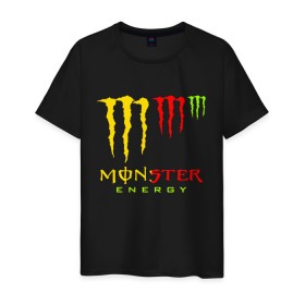 Мужская футболка хлопок с принтом MONSTER ENERGY (Z) в Санкт-Петербурге, 100% хлопок | прямой крой, круглый вырез горловины, длина до линии бедер, слегка спущенное плечо. | Тематика изображения на принте: black monster | bmx | claw | cybersport | energy | monster | monster energy | moto | motocross | race | sport | киберспорт | когти | монстер энерджи | монстр | мото | мотокросс | ралли | скейтбординг | спорт | энергия