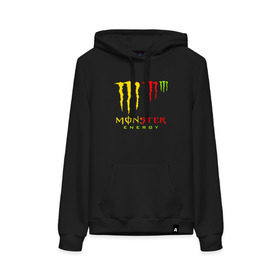 Женская толстовка с принтом MONSTER ENERGY (Z) в Санкт-Петербурге, френч-терри, мягкий теплый начес внутри (100% хлопок) | карман-кенгуру, эластичные манжеты и нижняя кромка, капюшон с подкладом и шнурком | black monster | bmx | claw | cybersport | energy | monster | monster energy | moto | motocross | race | sport | киберспорт | когти | монстер энерджи | монстр | мото | мотокросс | ралли | скейтбординг | спорт | энергия