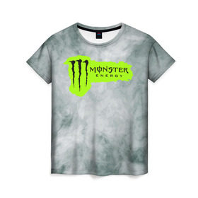 Женская футболка 3D с принтом MONSTER ENERGY (Z) в Санкт-Петербурге, 100% полиэфир ( синтетическое хлопкоподобное полотно) | прямой крой, круглый вырез горловины, длина до линии бедер | black monster | bmx | claw | cybersport | energy | monster | monster energy | moto | motocross | race | sport | киберспорт | когти | монстер энерджи | монстр | мото | мотокросс | ралли | скейтбординг | спорт | энергия