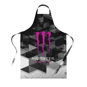 Фартук 3D с принтом MONSTER ENERGY (Z) в Санкт-Петербурге, 100% полиэстер | общий размер — 65 х 85 см, ширина нагрудника — 26 см, горловина — 53 см, длина завязок — 54 см, общий обхват в поясе — 173 см. Принт на завязках и на горловине наносится с двух сторон, на основной части фартука — только с внешней стороны | black monster | bmx | claw | cybersport | energy | monster | monster energy | moto | motocross | race | sport | киберспорт | когти | монстер энерджи | монстр | мото | мотокросс | ралли | скейтбординг | спорт | энергия