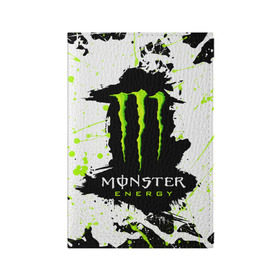 Обложка для паспорта матовая кожа с принтом MONSTER ENERGY (Z) в Санкт-Петербурге, натуральная матовая кожа | размер 19,3 х 13,7 см; прозрачные пластиковые крепления | Тематика изображения на принте: black monster | bmx | claw | cybersport | energy | monster | monster energy | moto | motocross | race | sport | киберспорт | когти | монстер энерджи | монстр | мото | мотокросс | ралли | скейтбординг | спорт | т | энергия