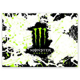 Поздравительная открытка с принтом MONSTER ENERGY (Z) в Санкт-Петербурге, 100% бумага | плотность бумаги 280 г/м2, матовая, на обратной стороне линовка и место для марки
 | Тематика изображения на принте: black monster | bmx | claw | cybersport | energy | monster | monster energy | moto | motocross | race | sport | киберспорт | когти | монстер энерджи | монстр | мото | мотокросс | ралли | скейтбординг | спорт | т | энергия