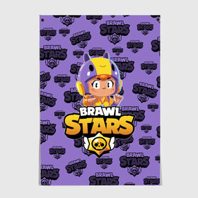 Постер с принтом BRAWL STARS BEA в Санкт-Петербурге, 100% бумага
 | бумага, плотность 150 мг. Матовая, но за счет высокого коэффициента гладкости имеет небольшой блеск и дает на свету блики, но в отличии от глянцевой бумаги не покрыта лаком | 8 bit | 8 бит | bibi | brawl stars | crow | el brown | leon | leon shark | max | mr.p | sally leon | shark | stars | virus | werewolf | акула | биби | вирус | ворон | леон | оборотень | пингвин