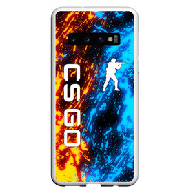 Чехол для Samsung Galaxy S10 с принтом CSGO BATTLE FLAME в Санкт-Петербурге, Силикон | Область печати: задняя сторона чехла, без боковых панелей | astralis | awp | counter strike | cs go | cs go global offensive | cs:go | faze clan | hyper beast | team liquid | астралис | кс го | тим ликвид | фейз клан | хайпер бист