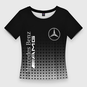 Женская футболка 3D Slim с принтом Mercedes Benz в Санкт-Петербурге,  |  | amg | mercedes | mercedes значок | mercedes лого | mercedes марка | амг | бенц | лого автомобиля | логотип мерседес | мерин | мерс | мерседес | мерседес бенз | мерседес лого | мерседес эмблема