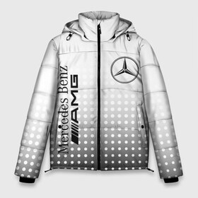 Мужская зимняя куртка 3D с принтом Mercedes-Benz в Санкт-Петербурге, верх — 100% полиэстер; подкладка — 100% полиэстер; утеплитель — 100% полиэстер | длина ниже бедра, свободный силуэт Оверсайз. Есть воротник-стойка, отстегивающийся капюшон и ветрозащитная планка. 

Боковые карманы с листочкой на кнопках и внутренний карман на молнии. | Тематика изображения на принте: amg | mercedes | mercedes значок | mercedes лого | mercedes марка | амг | бенц | лого автомобиля | логотип мерседес | мерин | мерс | мерседес | мерседес бенз | мерседес лого | мерседес эмблема