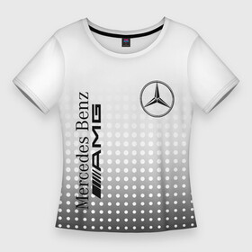 Женская футболка 3D Slim с принтом Mercedes Benz в Санкт-Петербурге,  |  | amg | mercedes | mercedes значок | mercedes лого | mercedes марка | амг | бенц | лого автомобиля | логотип мерседес | мерин | мерс | мерседес | мерседес бенз | мерседес лого | мерседес эмблема