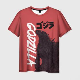 Мужская футболка 3D с принтом Godzilla в Санкт-Петербурге, 100% полиэфир | прямой крой, круглый вырез горловины, длина до линии бедер | Тематика изображения на принте: godzilla | годзила | годзилла