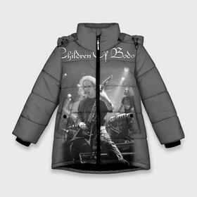 Зимняя куртка для девочек 3D с принтом Children of Bodom 21 в Санкт-Петербурге, ткань верха — 100% полиэстер; подклад — 100% полиэстер, утеплитель — 100% полиэстер. | длина ниже бедра, удлиненная спинка, воротник стойка и отстегивающийся капюшон. Есть боковые карманы с листочкой на кнопках, утяжки по низу изделия и внутренний карман на молнии. 

Предусмотрены светоотражающий принт на спинке, радужный светоотражающий элемент на пуллере молнии и на резинке для утяжки. | 