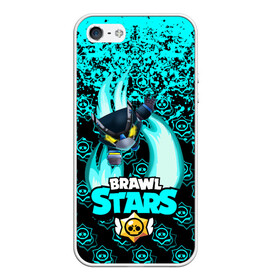 Чехол для iPhone 5/5S матовый с принтом Brawl stars mecha crow в Санкт-Петербурге, Силикон | Область печати: задняя сторона чехла, без боковых панелей | bibi | brawl stars | coach mike | leon | leon shark | mecha crow | mr.p | sally leon | sandy | sprout | unicorn | virus 8 bit | биби | бравл старс | вирус 8 бит | леон | оборотень | спроут | сэли леон