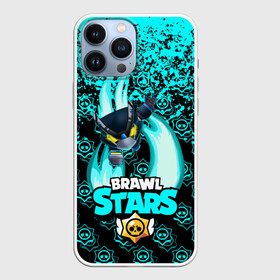 Чехол для iPhone 13 Pro Max с принтом Brawl stars mecha crow. в Санкт-Петербурге,  |  | Тематика изображения на принте: bibi | brawl stars | coach mike | leon | leon shark | mecha crow | mr.p | sally leon | sandy | sprout | unicorn | virus 8 bit | биби | бравл старс | вирус 8 бит | леон | оборотень | спроут | сэли леон