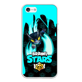 Чехол для iPhone 5/5S матовый с принтом Brawl stars mecha crow в Санкт-Петербурге, Силикон | Область печати: задняя сторона чехла, без боковых панелей | bibi | brawl stars | coach mike | leon | leon shark | mecha crow | mr.p | sally leon | sandy | sprout | unicorn | virus 8 bit | биби | бравл старс | вирус 8 бит | леон | оборотень | спроут | сэли леон