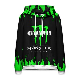 Мужская толстовка 3D с принтом MONSTER ENERGY (Z) в Санкт-Петербурге, 100% полиэстер | двухслойный капюшон со шнурком для регулировки, мягкие манжеты на рукавах и по низу толстовки, спереди карман-кенгуру с мягким внутренним слоем. | Тематика изображения на принте: bike | energy | monster | monster energy | moto | motocycle | sport | sportmotorcycle | yamaha | когти | монстер энерджи | монстр | мото | спорт | энергия | ямаха