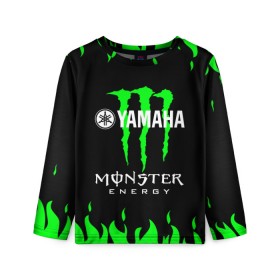 Детский лонгслив 3D с принтом MONSTER ENERGY (Z) в Санкт-Петербурге, 100% полиэстер | длинные рукава, круглый вырез горловины, полуприлегающий силуэт
 | Тематика изображения на принте: bike | energy | monster | monster energy | moto | motocycle | sport | sportmotorcycle | yamaha | когти | монстер энерджи | монстр | мото | спорт | энергия | ямаха