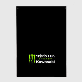 Постер с принтом MONSTER ENERGY KAWASAKI (Z) в Санкт-Петербурге, 100% бумага
 | бумага, плотность 150 мг. Матовая, но за счет высокого коэффициента гладкости имеет небольшой блеск и дает на свету блики, но в отличии от глянцевой бумаги не покрыта лаком | bike | energy | kawasaki | monster | monster energy | moto | motocross | ninja | sport | zzr | кавасаки | кавасаки ниндзя | монстер энерджи | монстр | мото | мотокросс | ниндзя | спорт | энергия