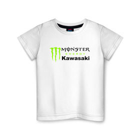 Детская футболка хлопок с принтом KAWASAKI (Z) в Санкт-Петербурге, 100% хлопок | круглый вырез горловины, полуприлегающий силуэт, длина до линии бедер | bike | energy | kawasaki | monster | monster energy | moto | motocross | ninja | sport | zzr | кавасаки | кавасаки ниндзя | монстер энерджи | монстр | мото | мотокросс | ниндзя | спорт | энергия