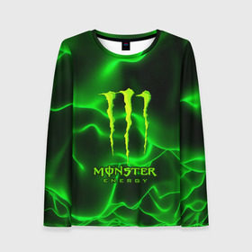 Женский лонгслив 3D с принтом MONSTER ENERGY в Санкт-Петербурге, 100% полиэстер | длинные рукава, круглый вырез горловины, полуприлегающий силуэт | energy | honda | mercedes | monster energy | porsche | racing | sport | toyota | автомобил | автомобильные | марка | машины | митсубиси | монстр | монстр энерджи | порше | спорт | тесла | тойота | хонда