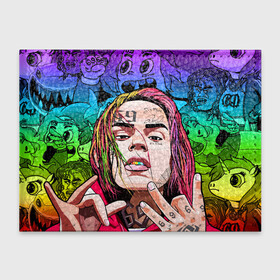 Обложка для студенческого билета с принтом 6IX9INE в Санкт-Петербурге, натуральная кожа | Размер: 11*8 см; Печать на всей внешней стороне | 6ix9ine | gooba | hernandez | tekashi