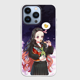 Чехол для iPhone 13 Pro с принтом Незуко в Санкт-Петербурге,  |  | anime | blade demon | demon slayer | kamado | kimetsu no yaiba | nezuko | аниме | демон | зенитсу | камадо | киметсу | клинок рассекающий демонов | недзуко | незуко | тандзиро | юноске