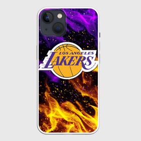 Чехол для iPhone 13 с принтом LA LAKERS в Санкт-Петербурге,  |  | america | basketball | kobe bryant | la | la lakers | lakers | los angeles lakers | nba | usa | баскетбол | кобе брайант | лос анджелес лейкерс | нба | сша