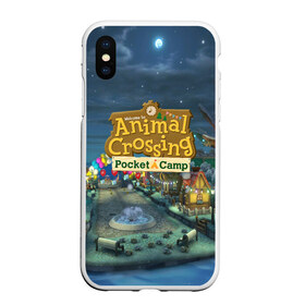 Чехол для iPhone XS Max матовый с принтом ANIMAL CROSSING в Санкт-Петербурге, Силикон | Область печати: задняя сторона чехла, без боковых панелей | animal crossing:new horizons | game | nintendo | анимал кроссинг | животные | звери | игра | нинтендо | пересечение животных