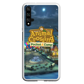 Чехол для Honor 20 с принтом ANIMAL CROSSING в Санкт-Петербурге, Силикон | Область печати: задняя сторона чехла, без боковых панелей | animal crossing:new horizons | game | nintendo | анимал кроссинг | животные | звери | игра | нинтендо | пересечение животных