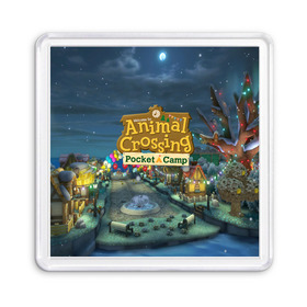 Магнит 55*55 с принтом ANIMAL CROSSING в Санкт-Петербурге, Пластик | Размер: 65*65 мм; Размер печати: 55*55 мм | animal crossing:new horizons | game | nintendo | анимал кроссинг | животные | звери | игра | нинтендо | пересечение животных