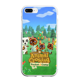 Чехол для iPhone 7Plus/8 Plus матовый с принтом ANIMAL CROSSING в Санкт-Петербурге, Силикон | Область печати: задняя сторона чехла, без боковых панелей | animal crossing:new horizons | game | nintendo | анимал кроссинг | животные | звери | игра | нинтендо | пересечение животных