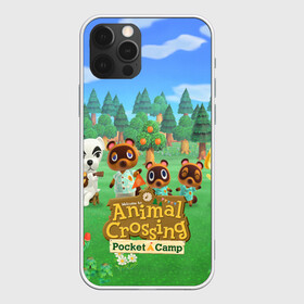 Чехол для iPhone 12 Pro с принтом ANIMAL CROSSING в Санкт-Петербурге, силикон | область печати: задняя сторона чехла, без боковых панелей | animal crossing:new horizons | game | nintendo | анимал кроссинг | животные | звери | игра | нинтендо | пересечение животных