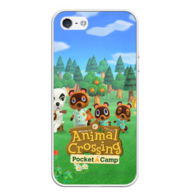 Чехол для iPhone 5/5S матовый с принтом ANIMAL CROSSING в Санкт-Петербурге, Силикон | Область печати: задняя сторона чехла, без боковых панелей | animal crossing:new horizons | game | nintendo | анимал кроссинг | животные | звери | игра | нинтендо | пересечение животных