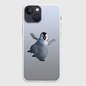 Чехол для iPhone 13 mini с принтом мультяшный  пингвин в Санкт-Петербурге,  |  | герой | зимняя птица | лед | миленький | мультяшный | неуклюжий | персонаж | пингвин | пингвинчик | смешной