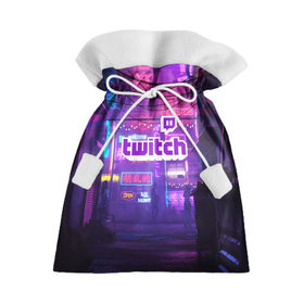 Подарочный 3D мешок с принтом TWITCH в Санкт-Петербурге, 100% полиэстер | Размер: 29*39 см | game | gamer | logo | trend | twitch | twitties | игры | логотип | мода | надписи | стрим | твитч | тренд