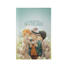 Обложка для паспорта матовая кожа с принтом The Promised Neverland в Санкт-Петербурге, натуральная матовая кожа | размер 19,3 х 13,7 см; прозрачные пластиковые крепления | Тематика изображения на принте: anime | emma | mango | the promised neverland | yakusoku no neverland | аниме | манга | обещанная страна грёз | обещанный неверленд