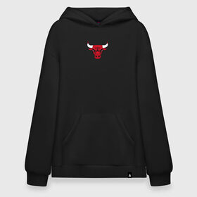 Худи SuperOversize хлопок с принтом CHICAGO BULLS в Санкт-Петербурге, 70% хлопок, 30% полиэстер, мягкий начес внутри | карман-кенгуру, эластичная резинка на манжетах и по нижней кромке, двухслойный капюшон
 | bulls | chicago | chicago bulls | nba | red bulls | usa | америка | быки | нба | сша | чикаго буллс