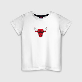 Детская футболка хлопок с принтом CHICAGO BULLS в Санкт-Петербурге, 100% хлопок | круглый вырез горловины, полуприлегающий силуэт, длина до линии бедер | Тематика изображения на принте: bulls | chicago | chicago bulls | nba | red bulls | usa | америка | быки | нба | сша | чикаго буллс