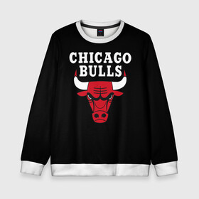 Детский свитшот 3D с принтом CHICAGO BULLS в Санкт-Петербурге, 100% полиэстер | свободная посадка, прямой крой, мягкая тканевая резинка на рукавах и понизу свитшота | Тематика изображения на принте: bulls | chicago | chicago bulls | nba | red bulls | usa | америка | быки | нба | сша | чикаго буллс