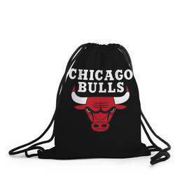 Рюкзак-мешок 3D с принтом CHICAGO BULLS в Санкт-Петербурге, 100% полиэстер | плотность ткани — 200 г/м2, размер — 35 х 45 см; лямки — толстые шнурки, застежка на шнуровке, без карманов и подкладки | bulls | chicago | chicago bulls | nba | red bulls | usa | америка | быки | нба | сша | чикаго буллс